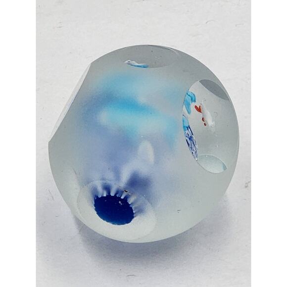 Art Glass Aquarium Paperweight Bird Fish Coral Reef Home Office Decor Underwater - Picture 9 of 16
